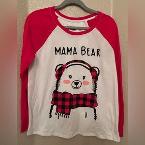 ‘Mama Bear’ preloved PJ Top by Cuddl Duds, Women’s Size Medium